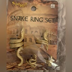 Spirit Gold Snake 4 pc Ring Set